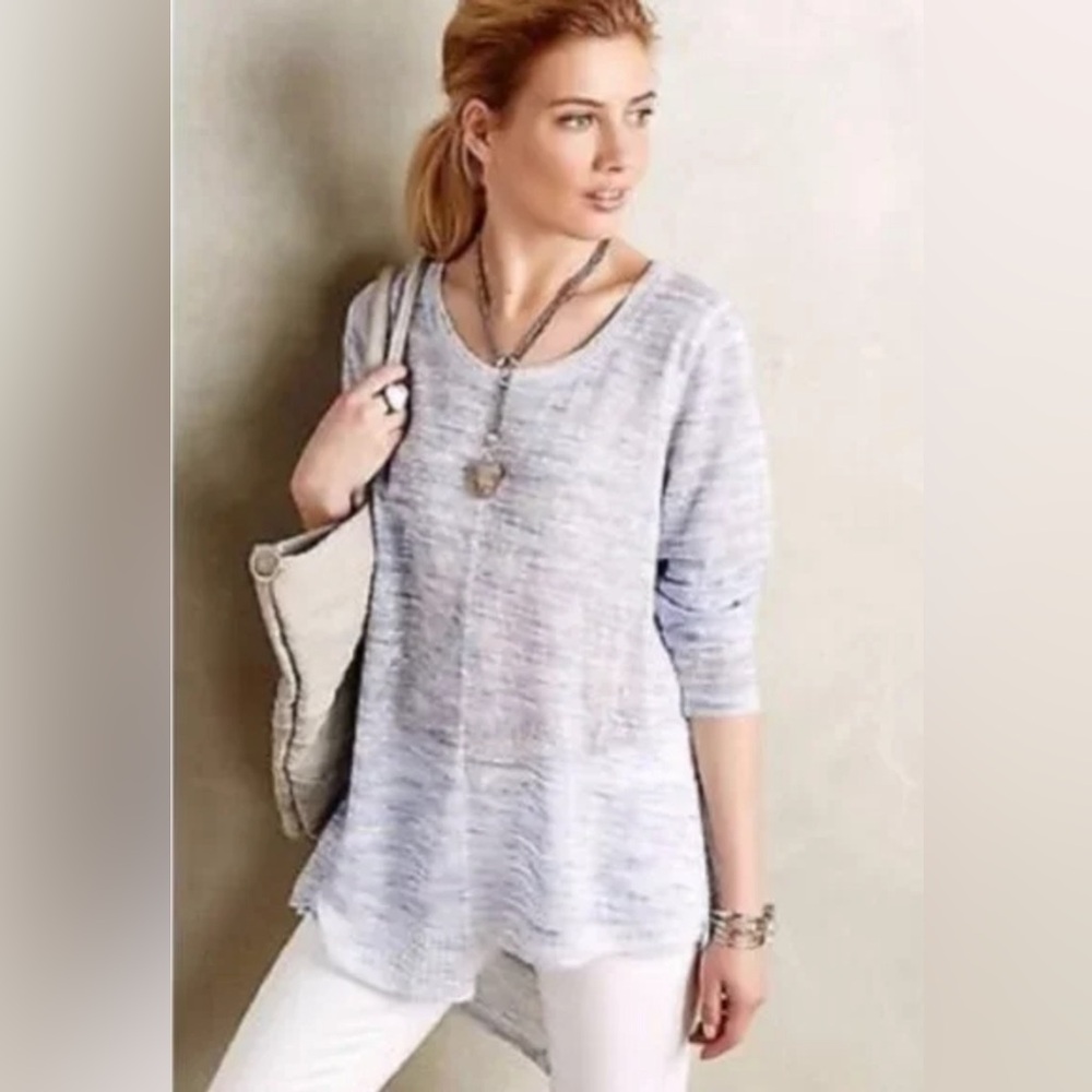 Akemi + Kin (Anthro) Ezri Asymmetrical Space Dye Lightweight Tunic Top